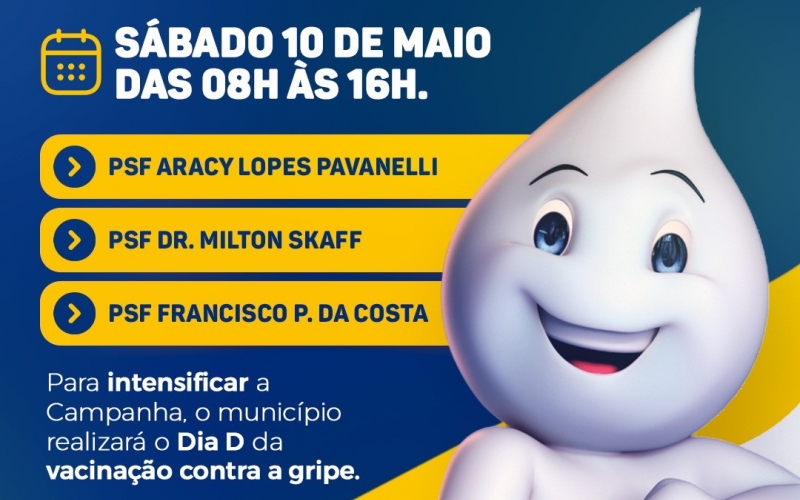 Sábado é o Dia D de vacinação contra a gripe 