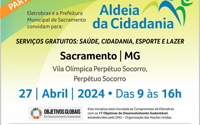 Prefeitura e Eletrobrás realizam projeto Aldeia da Cidadania, neste sábado (27)