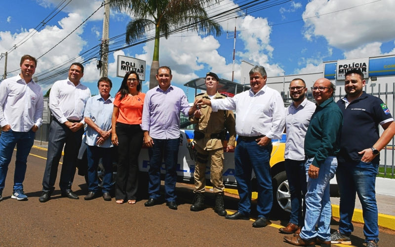 Prefeitura concede viatura 0km para a PM, através de emenda do Senador Rodrigo Pacheco