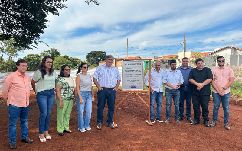 Prefeitura inicia construção de nova escola com recurso do Deputado Federal Zé Vitor